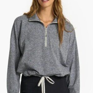 Vuori Halo Gray Heather Quarter Zip Medium